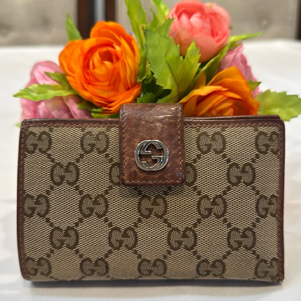 Gucci Brown and Tan Wallet